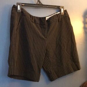 Elegant Black Pinstripe Women's Shorts